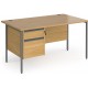 Harlow Straight Desk with 2 Drawer Pedestal